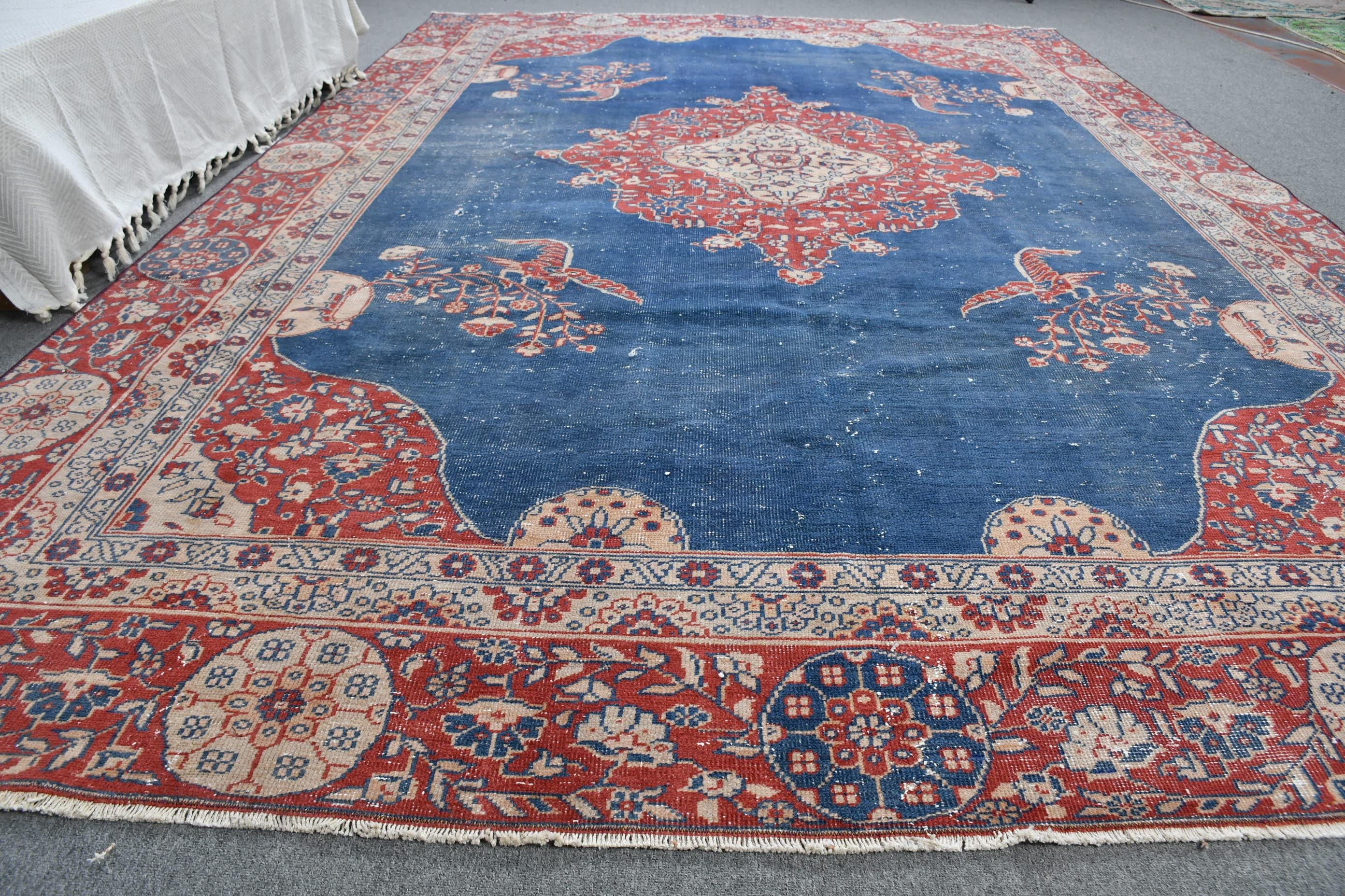 トルコ製特大ラグ 7.3x11.2フィート (223 x 340 cm)、ヴィンテージ