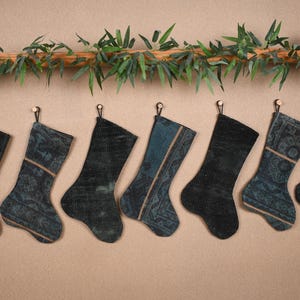 Custom Christmas Gift, Lovely Traditional Kilim Stocking, Fireplace Stocking, Holiday Socks, Festive Footware, Handmade Christmas Socks,