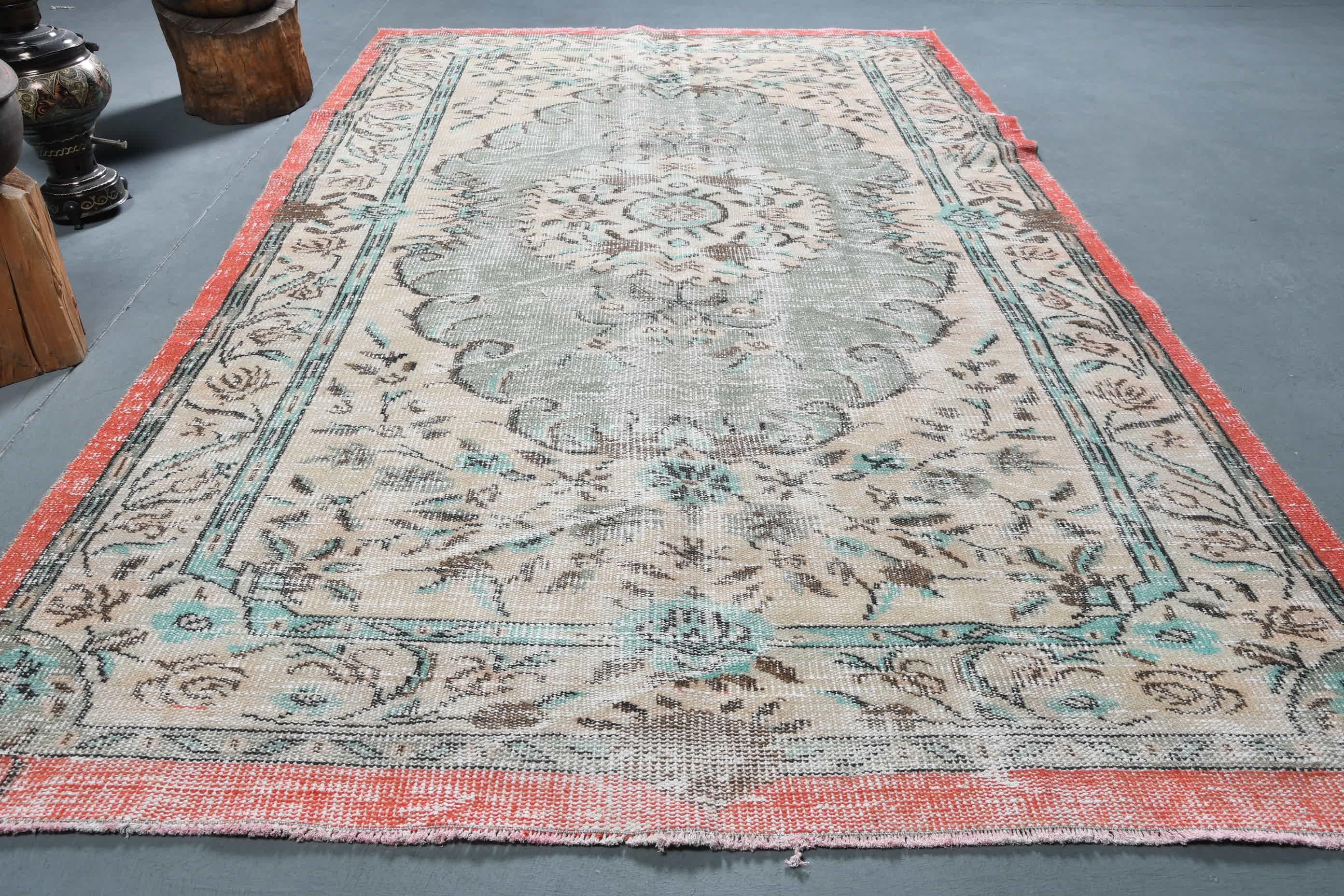 トルコ絨毯、ヴィンテージ大型絨毯、手作りカーペット、オリエンタル