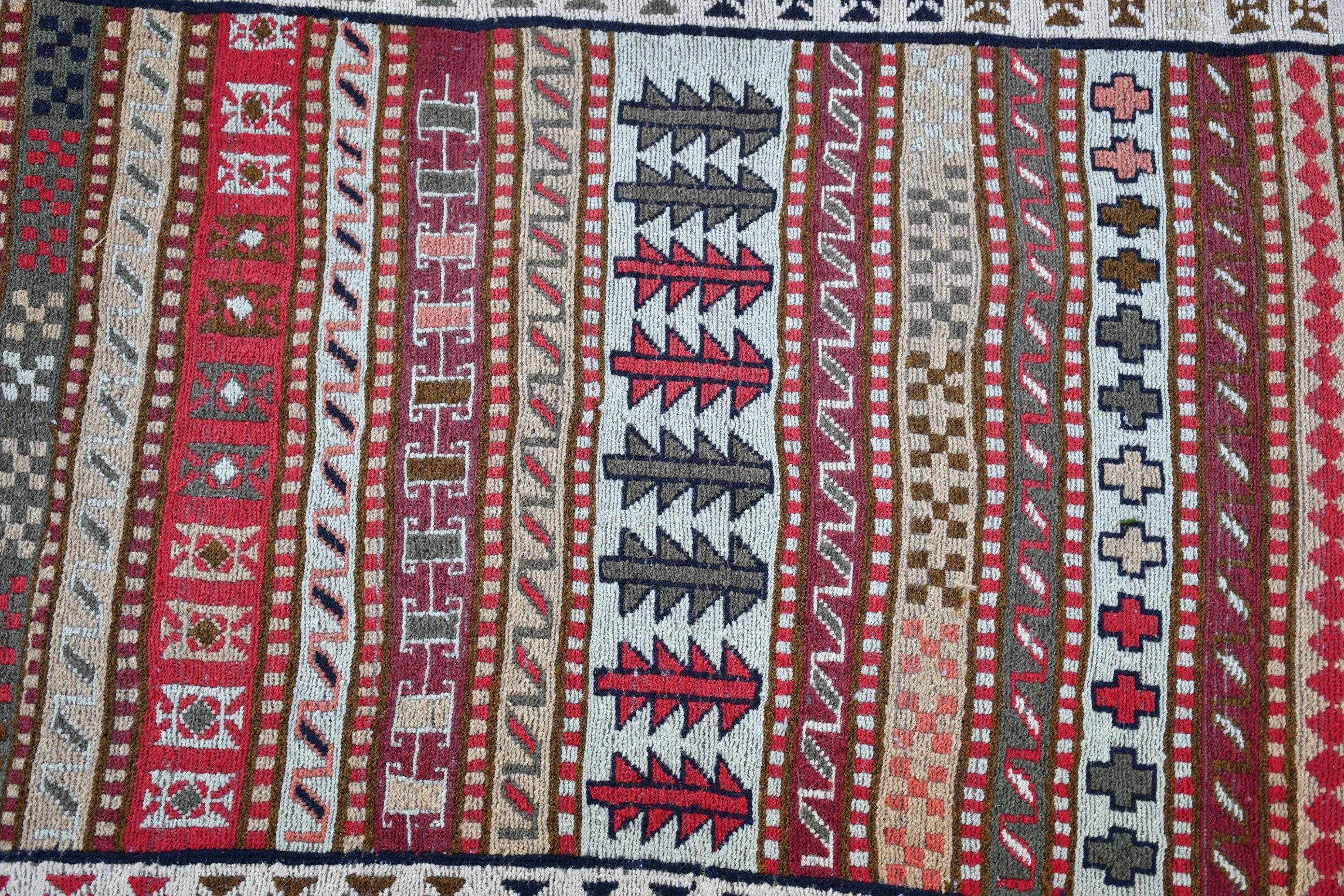 Turkish Rug, Accent 3.3x5.8 Ft Vintage Rug, Red Floral Wool Rug - Etsy