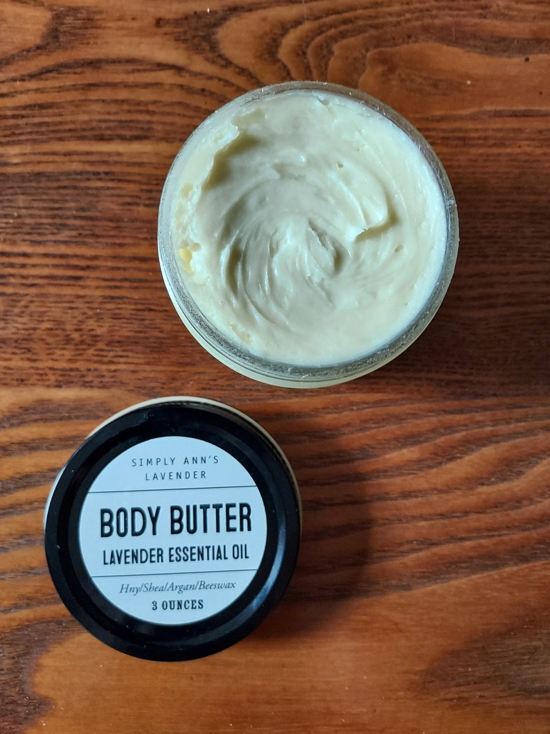 Honey Body Butter/3 ounces/Made with Beeswax, Raw Honey, Argan Oil, Unrefined Shea Butter/Moisturizing/Recyclable Glass Jar and Lid image 9