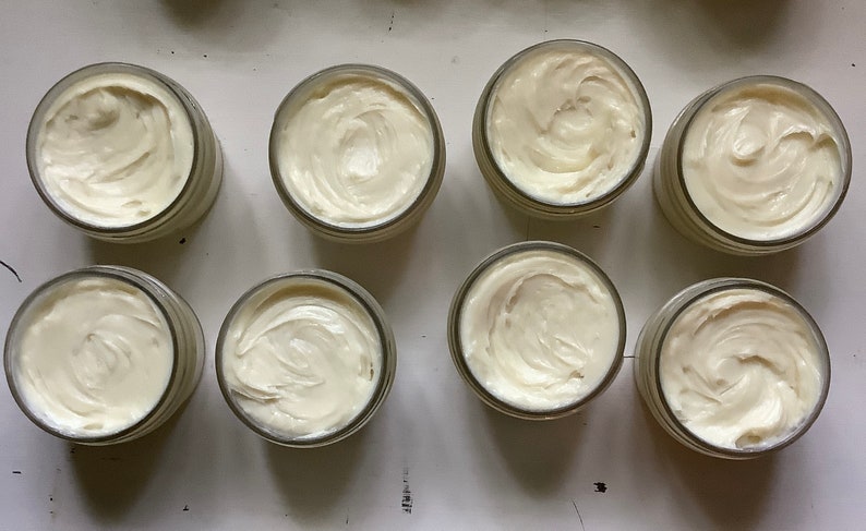 Honey Body Butter/3 ounces/Made with Beeswax, Raw Honey, Argan Oil, Unrefined Shea Butter/Moisturizing/Recyclable Glass Jar and Lid image 5