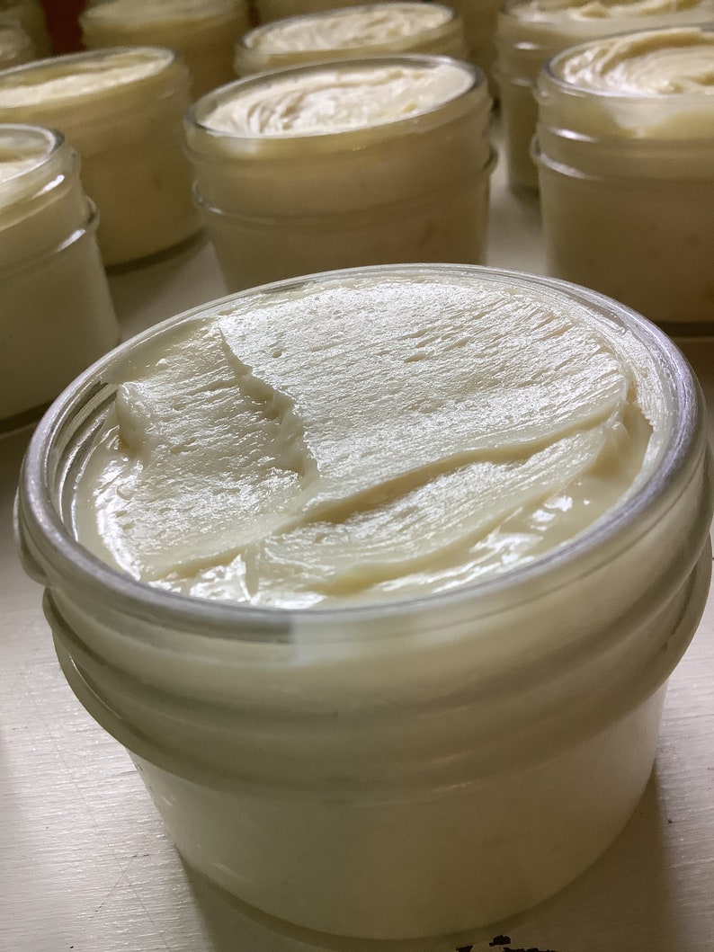 Honey Body Butter/3 ounces/Made with Beeswax, Raw Honey, Argan Oil, Unrefined Shea Butter/Moisturizing/Recyclable Glass Jar and Lid image 7