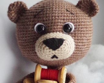 Crochet Classic Teddy Bear pattern. Amigurumi pattern pdf