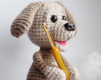 Crochet Cooper dog pattern, Amigurumi, english
