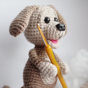 Crochet Cooper dog pattern, Amigurumi, english