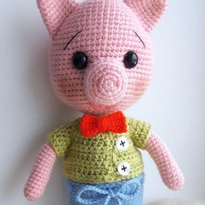PATTERN- Crochet Pig - amigurumi crochet pattern, crochet animals, amigurumi toy, patterns, english
