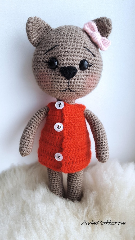 crochet cat doll