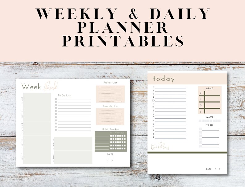 Weekly and Daily Printable Planner l Christian Planners l | Etsy