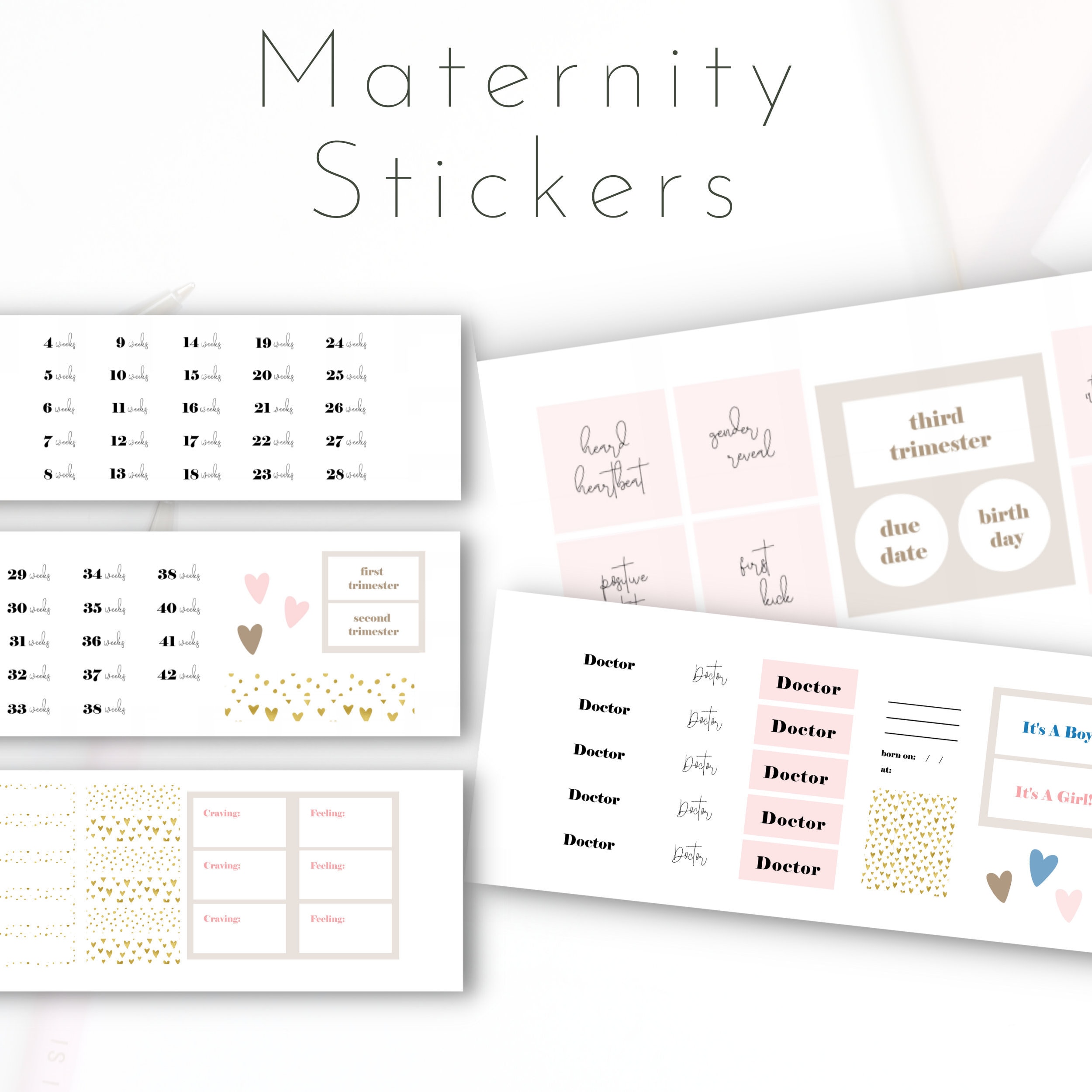 Maternity Stickers /Pregnancy Planner Stickers / Pregnancy | Etsy