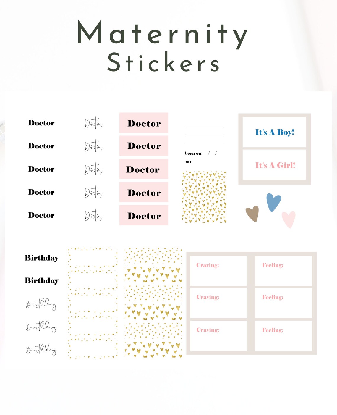 Maternity Stickers /Pregnancy Planner Stickers / Pregnancy | Etsy