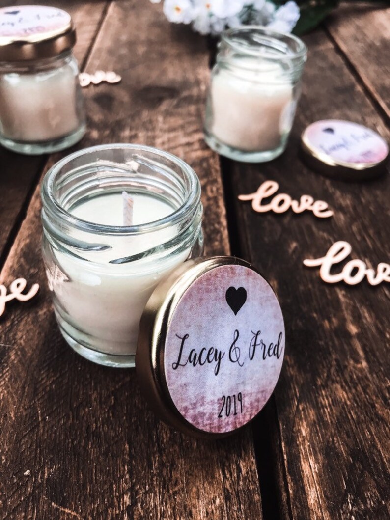 Handmade Scented Soy Mini Candles Wedding Favours Etsy
