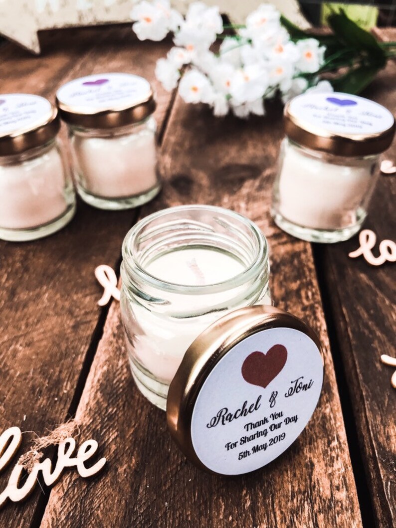 Handmade Scented Soy Mini Candles Wedding Favours Etsy