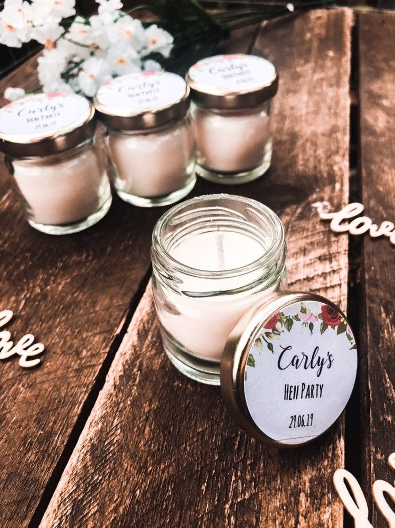 Hen Party Thank You Scented Soy Candles Personalised Gifts Etsy
