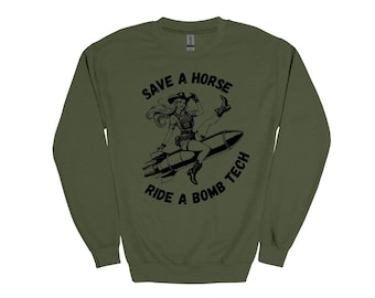 Sudadera con logo frontal de vaquera, versión alternativa, escuadrón antibombas EOD