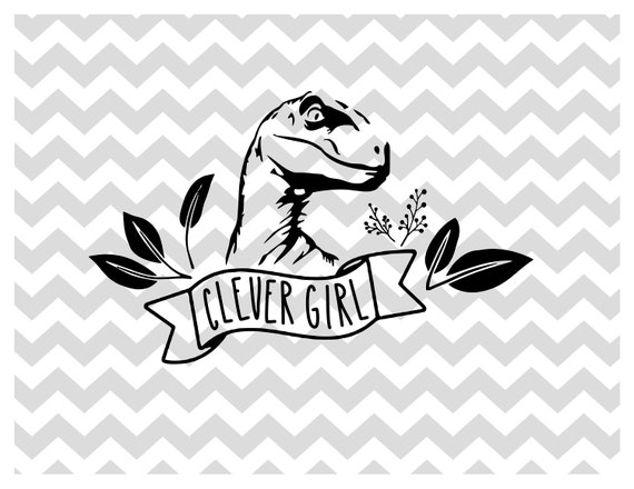Download Clever Girl Raptor Svg Jurassic Park Dinosaur Cut File Cricut Etsy PSD Mockup Templates