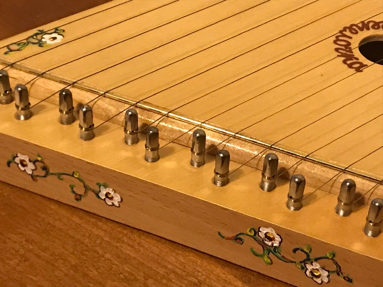 Handpainted Lap Harp zither 15string Basic Daisy Vine Etsy UK