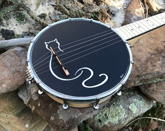 Mini Travel 5-string Banjo: Catitude design