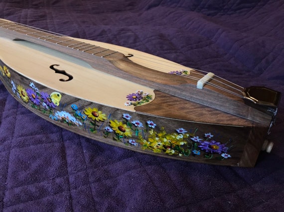 Hand decorated Roosebeck Mountain Dulcimer Appalachian Meadow