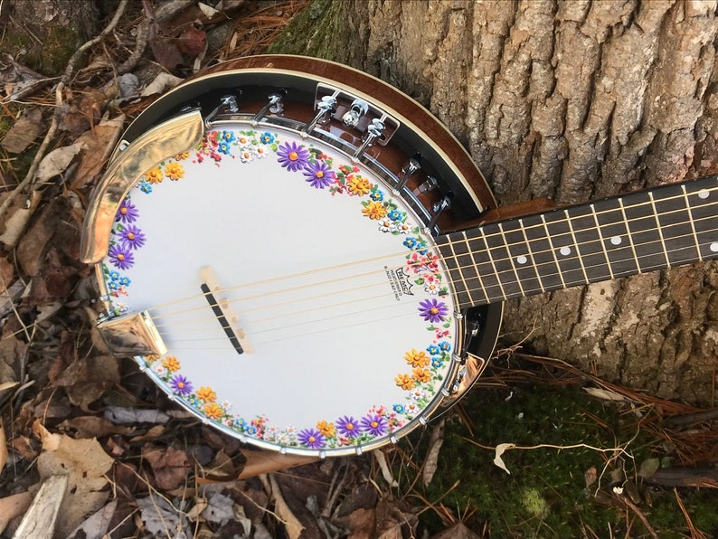 Banjo String Layout 5-string Banjo, or 6-string Guitar-banjo, W/resonator: Wildflower ...