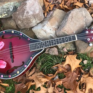 Hand-painted Mandolin: Rose Design - Etsy