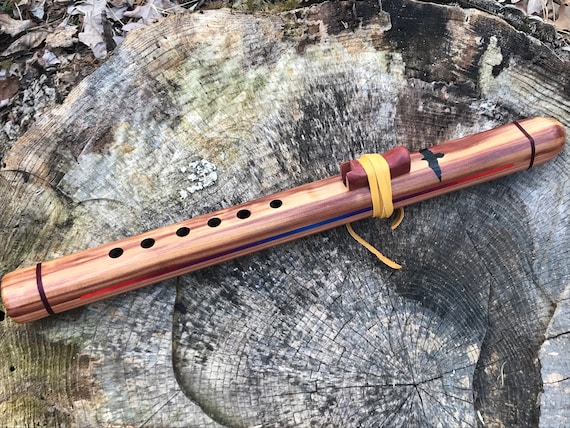 Native american Style Cedar Flute Sunrise Design Etsy Finland