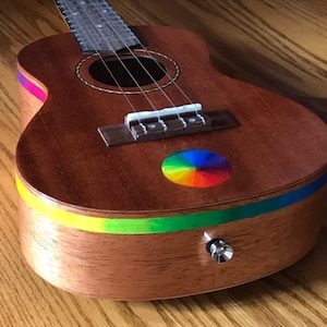 Hand-painted ukulele: Spectrum design