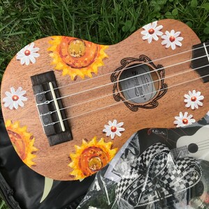 Hand Painted Baritone Tenor Concert Or Soprano Ukulele Etsy