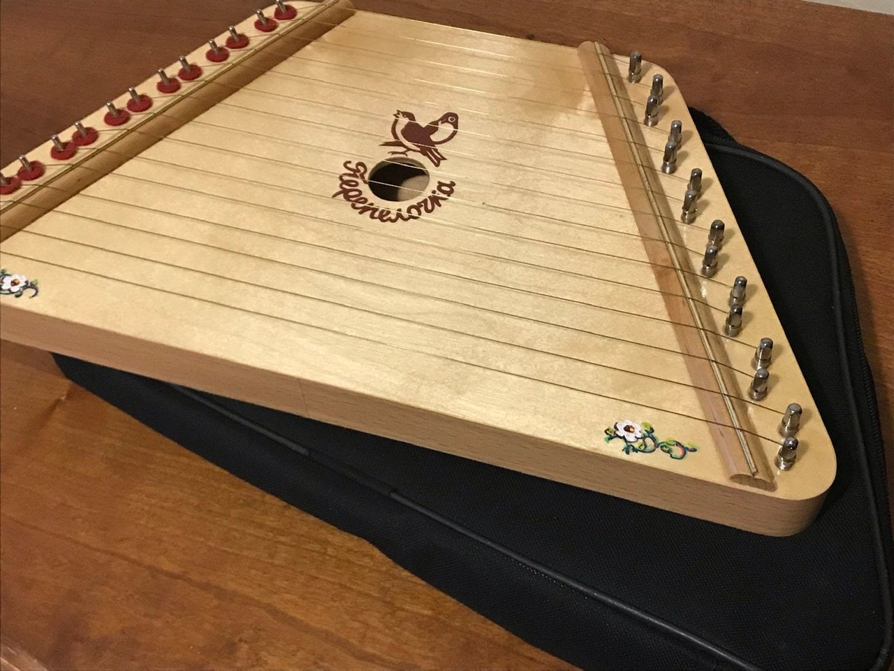 Handpainted Lap Harp zither 15string Basic Daisy Vine Etsy UK