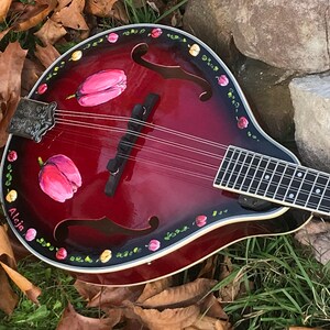 Hand-painted Mandolin: Rose Design - Etsy