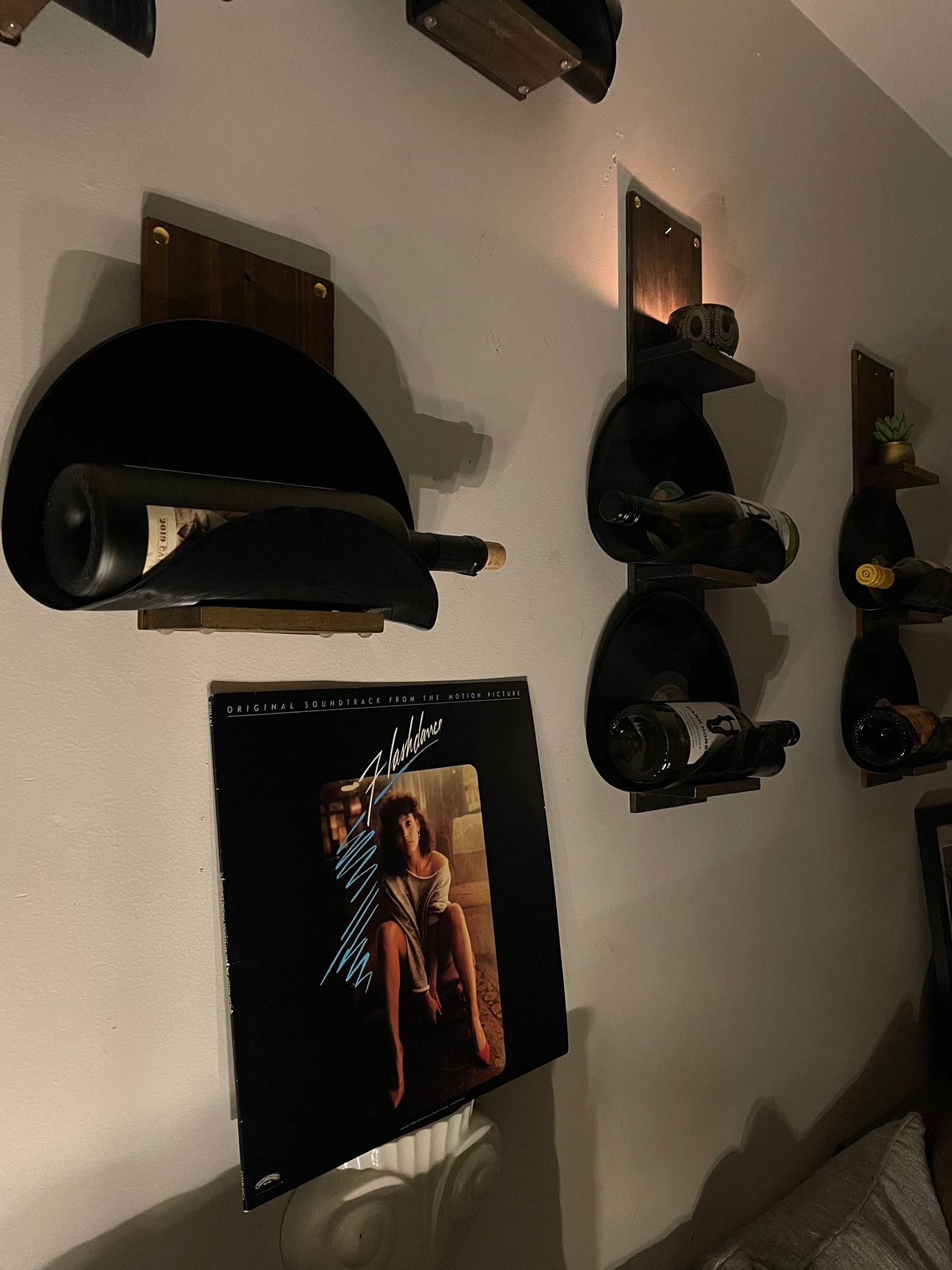 Wine Rack Music 2 Bottle Vinyl Wine Rack, Top Display Shelf, Wall Mounted Wine Rack ...