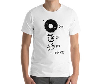 Spin Sip Pet Cat - Unisex T-Shirt