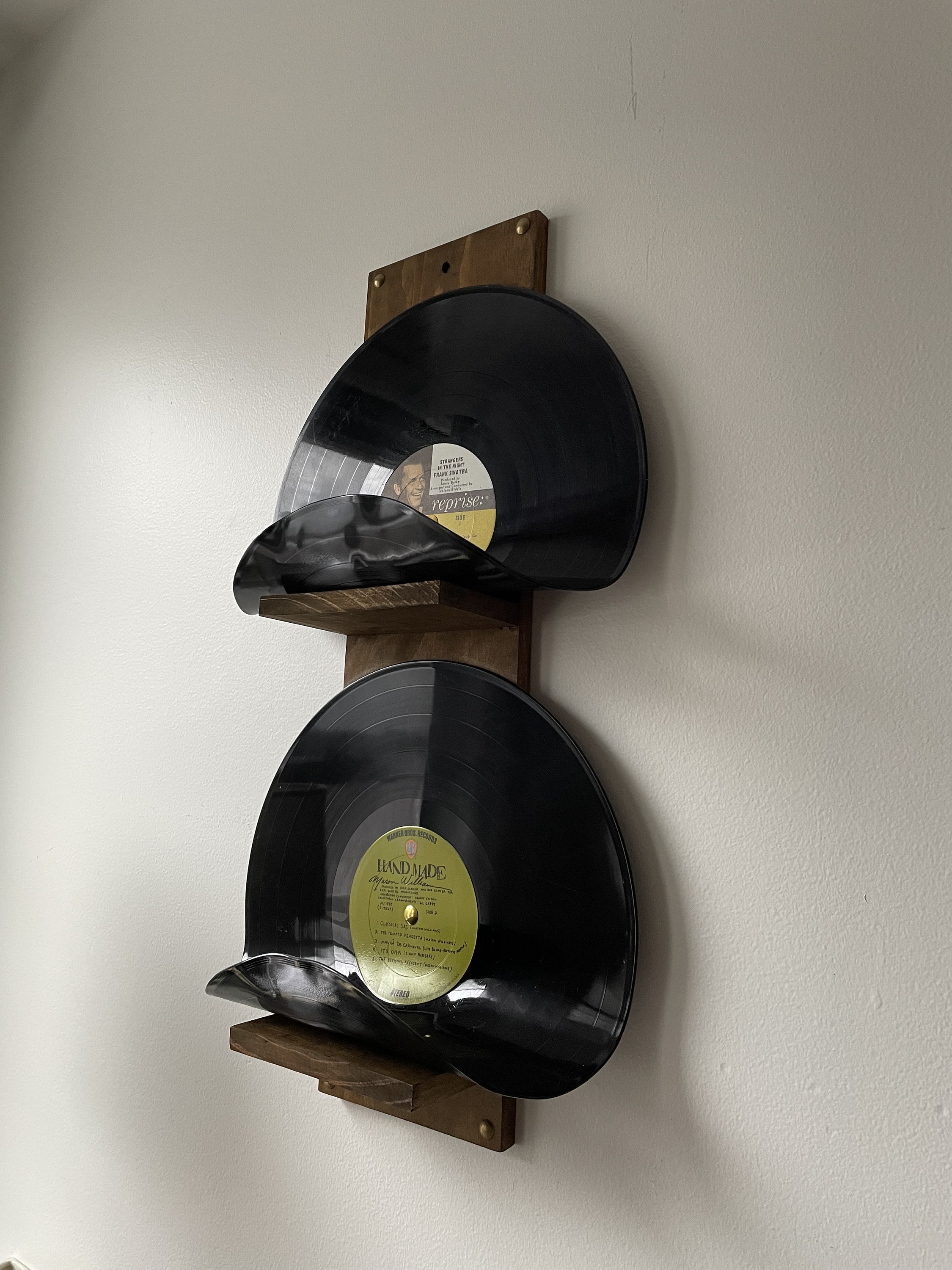 Wine Rack Music 2 Bottle Vinyl Record Wine Rack, Vinyl Bottle Holder, Wall Mounted Rack ...