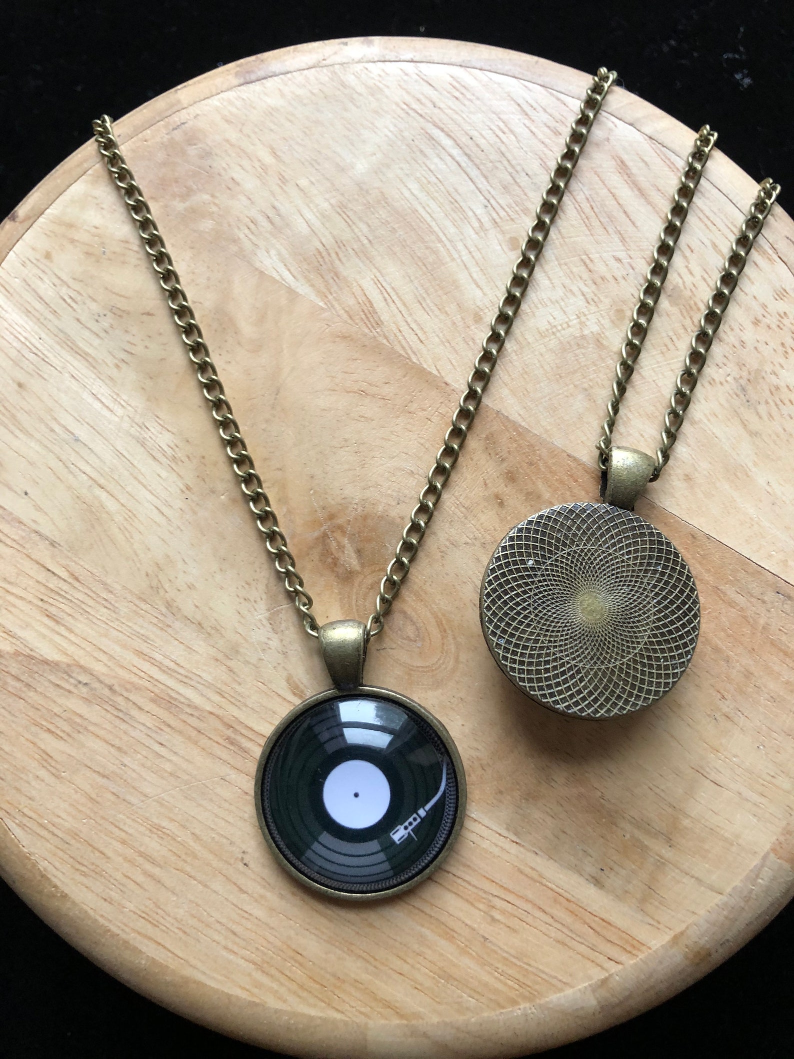 Vinyl Record Pendant Necklace Etsy