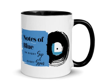 Notes of Blue Mug with Color Inside