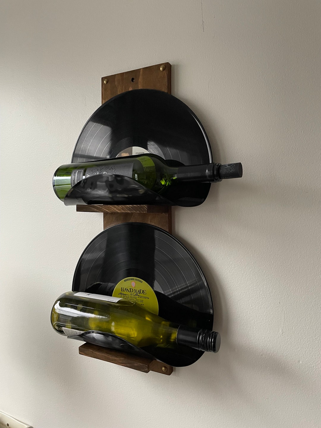 Vinyl Record Wine Rack, Vinyl Record Bottle Holder, Vinyl Bottle Holder