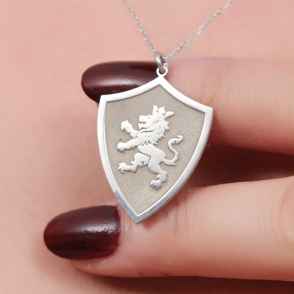 Silver Lion Necklace Etsy
