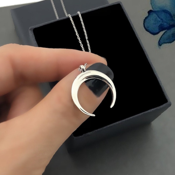 upside down half moon necklace