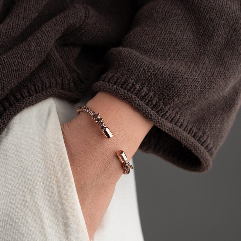 Tensor copper Bracelet, Healing Copper Bracelet, Adjustable Unisex Cuff, Handmade Unisex Adjustable Cuff with Custom Initials