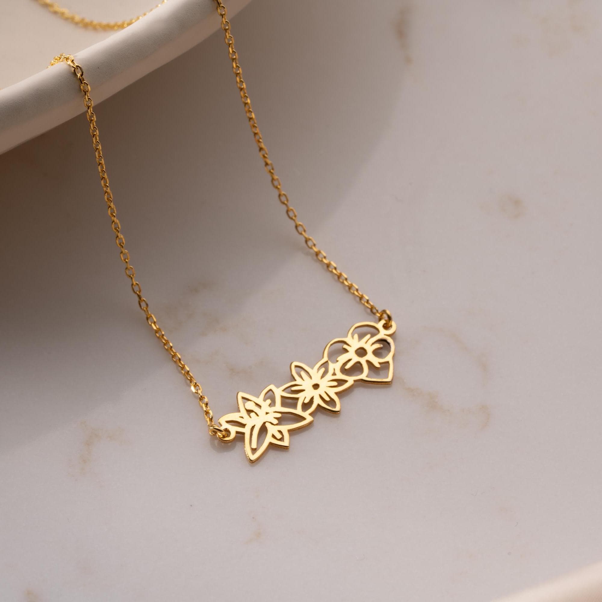 URONE Collana In Argento 925 Con Ciondolo Nontiscordardime – Fiore In Filigrana, Catena Regolabile 45+5 Cm, Regalo Per Donna - 5