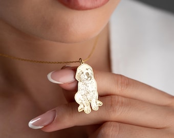 Silver Pet Picture Necklace Custom Dog Portrait Necklace Actual Dog Picture Necklace Cat Loss Memorial Gift Actual Cat Photo Necklace Gold