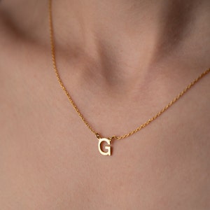 Colar de letra inicial de ouro para mulheres, colar personalizado com inicial de prata, colar personalizado, colar com pingente de letra personalizado