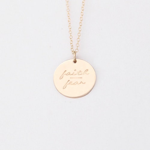 Faith Over Fear Sterling Silver Cross Ring Etsy