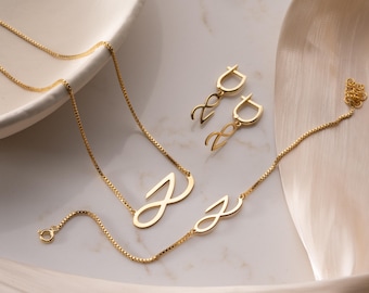 Sieradenset gouden tijdperk, op K-Pop geïnspireerde ketting oorbellen armband, gouden soloalbum merchandise, cadeau voor K-Pop-fans, ARMY-sieraden