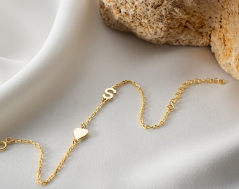 Silver Letter Bracelet, Letter Initial Bracelet, initial Silver bracelet, Bridesmaid Bracelet, Custom Letter Bracelet, Birthday Gift