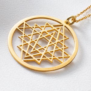 Silver Sri yantra Necklace Mandala Jewelry Talisman Pendant Sacred Geometry Necklace Yoga Jewelry Metaphysical Jewelry Spiritual Necklace