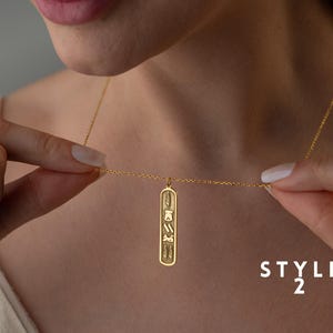 925 Silver Personalized Egyptian Hieroglyphic Name Necklace Egyptian Hieroglyphic Cartouche Name Pendant Ancient Egyptian Script Name Plate