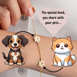 Paw Print Bracelet with Name Paw Name Bracelet Paw Bracelet Charm Engraved Pet Name Bracelet Heart Shaped Paw Bracelet Custom Dog Lover Gift