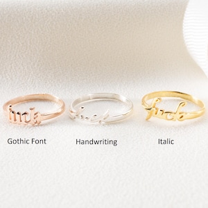 F*ck Cursive Ring, Edgy Divorce Jewelry for Women, Sterling Silver Sweary Band, Funny Breakup Gift, Sarcastic Gold Statement Ring