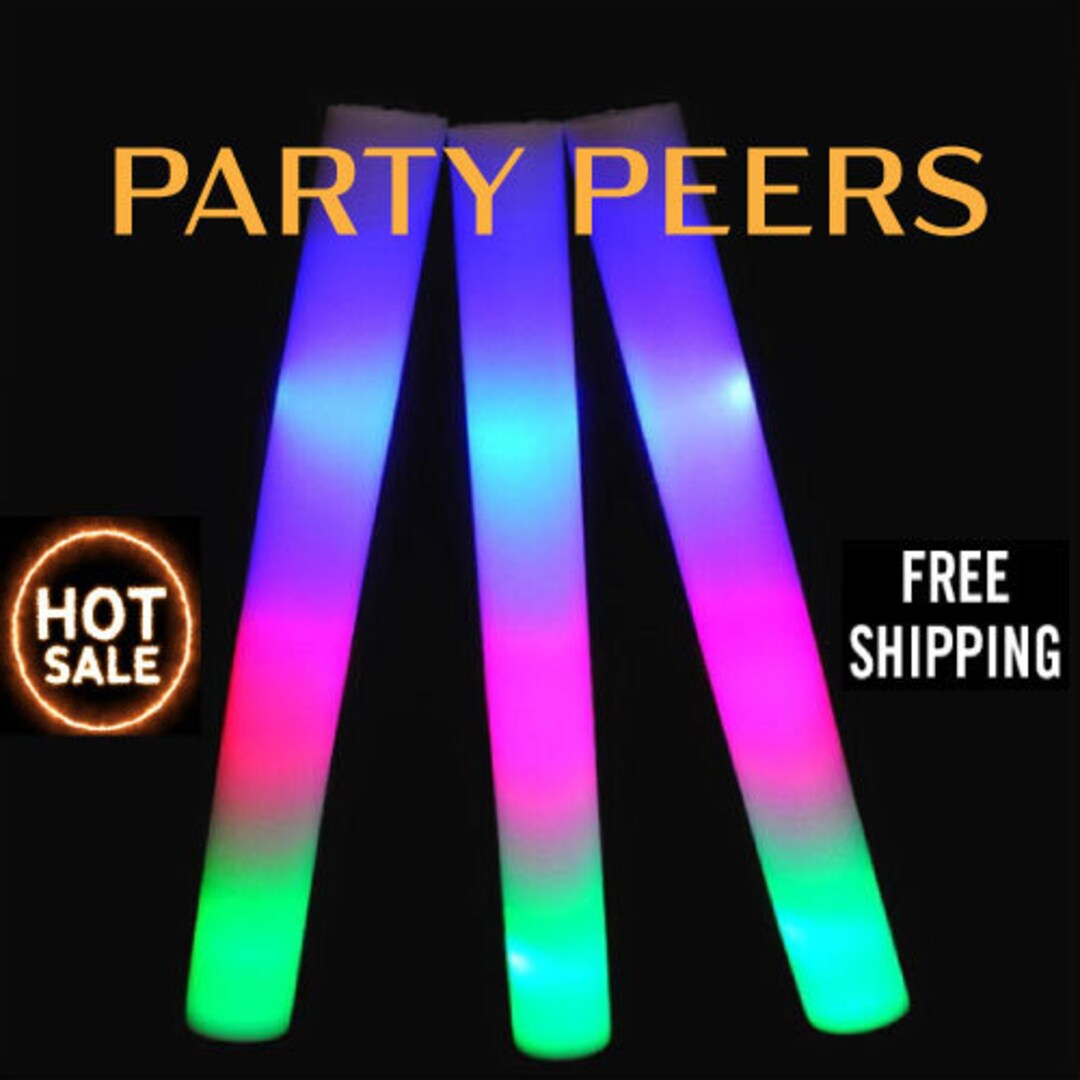 FREE SHIPPING 100 Plain LED Foam Sticks 16 3 Etsy